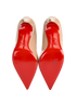 Christian Louboutin Pigalle 100, &pound;380, Shoes, Beige, Patent Leather, Top view