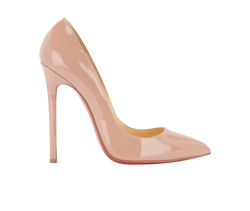 Christian Louboutin So Kate 120 Heels, Patent, Nude, UK6, 3*