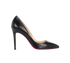 Christian Louboutin Pigalle Heels, &pound;260, Shoes, Black/Red, Leather, Front view