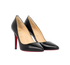 Christian Louboutin Pigalle Heels, &pound;260, Shoes, Black/Red, Leather, Side view