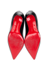 Christian Louboutin Pigalle Heels, &pound;260, Shoes, Black/Red, Leather, Top view