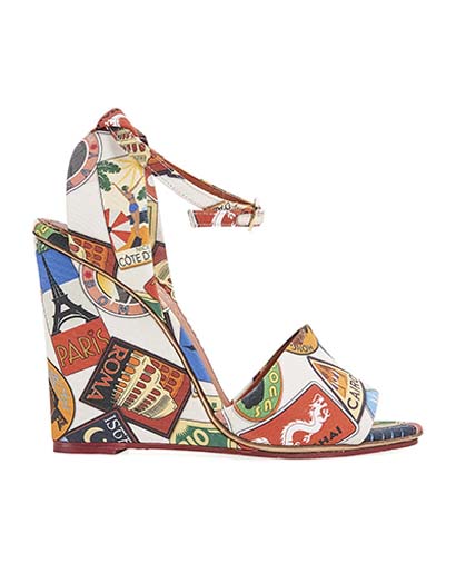 Charlotte Olympia Travel Logo Wedges, front view