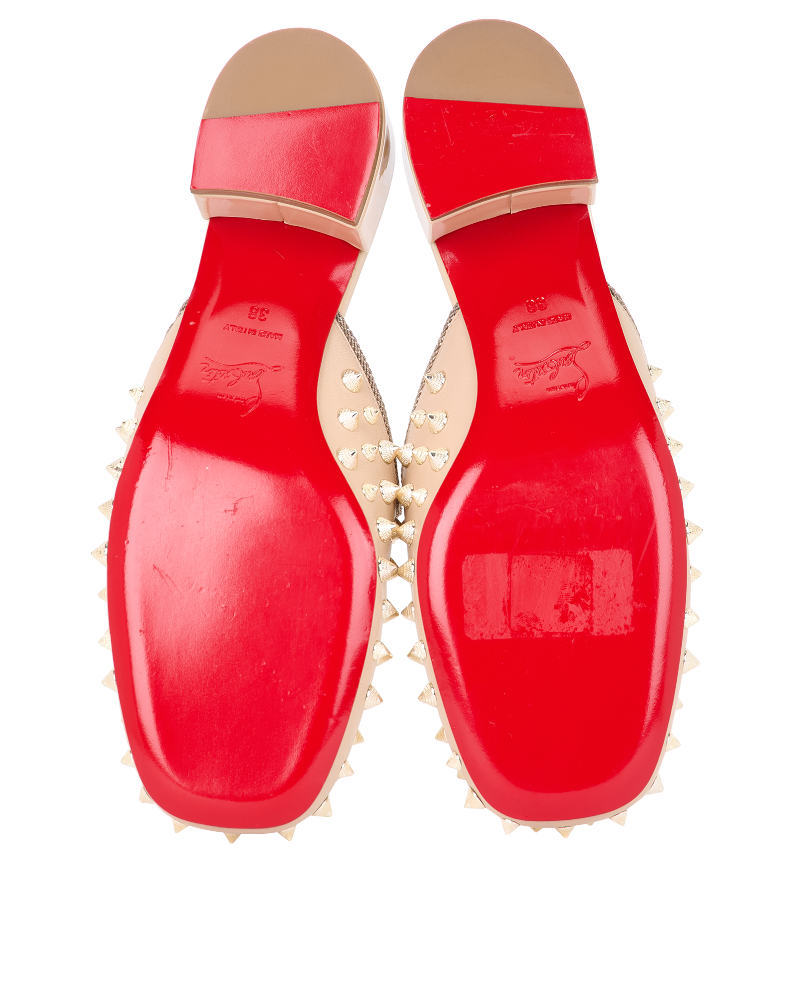 Christian Louboutin Spiked Mules, &pound;295, Shoes, Leather, Top view