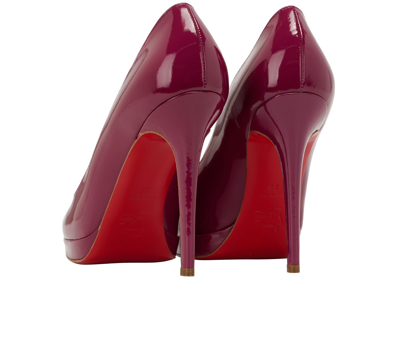 Christian Louboutin Pumps, &pound;295, Shoes, Purple, Patent Leather, Back view