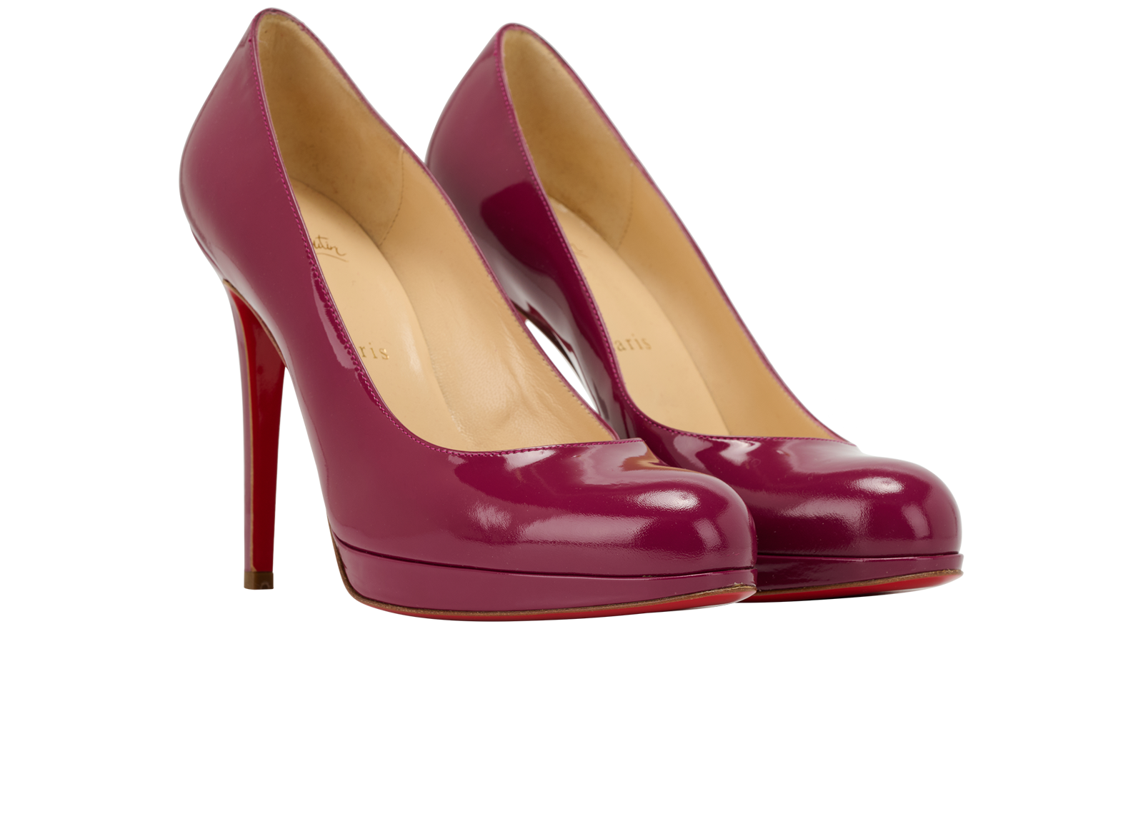 Christian Louboutin Pumps, &pound;295, Shoes, Purple, Patent Leather, Side view
