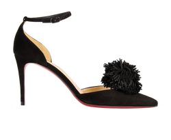 Christian Louboutin Tsarou 85, Suede, Black, UK4.5, 3*