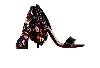 Christian Louboutin Fetish Du Desert 100, £450, Shoes, Black, Patent Leather, Front view