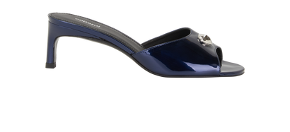 Coperni Low Logo Mules, &pound;195, Shoes, Blue, Patent Leather, Front view