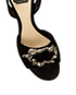 Christian Dior Black Velvet Embellished Sandals, other view