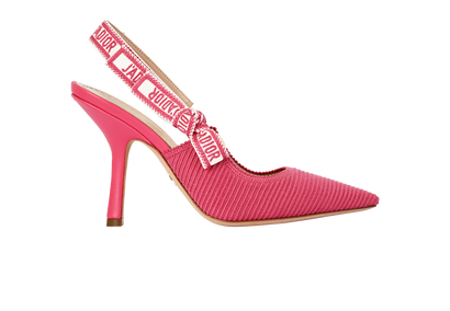 J'Adior Slingback Pumps, &pound;480, Shoes, Pink, Fabric, Front view