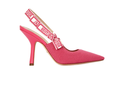J'Adior Slingback Pumps, Fabric, Pink, UK3, DB/B, 3*