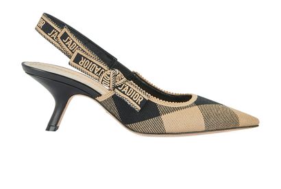 Christian Dior Check J'Adior Slingback, front view