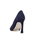 Christian Dior Navy Blue Suede Optique Wedge Pumps, back view