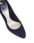 Christian Dior Navy Blue Suede Optique Wedge Pumps, other view