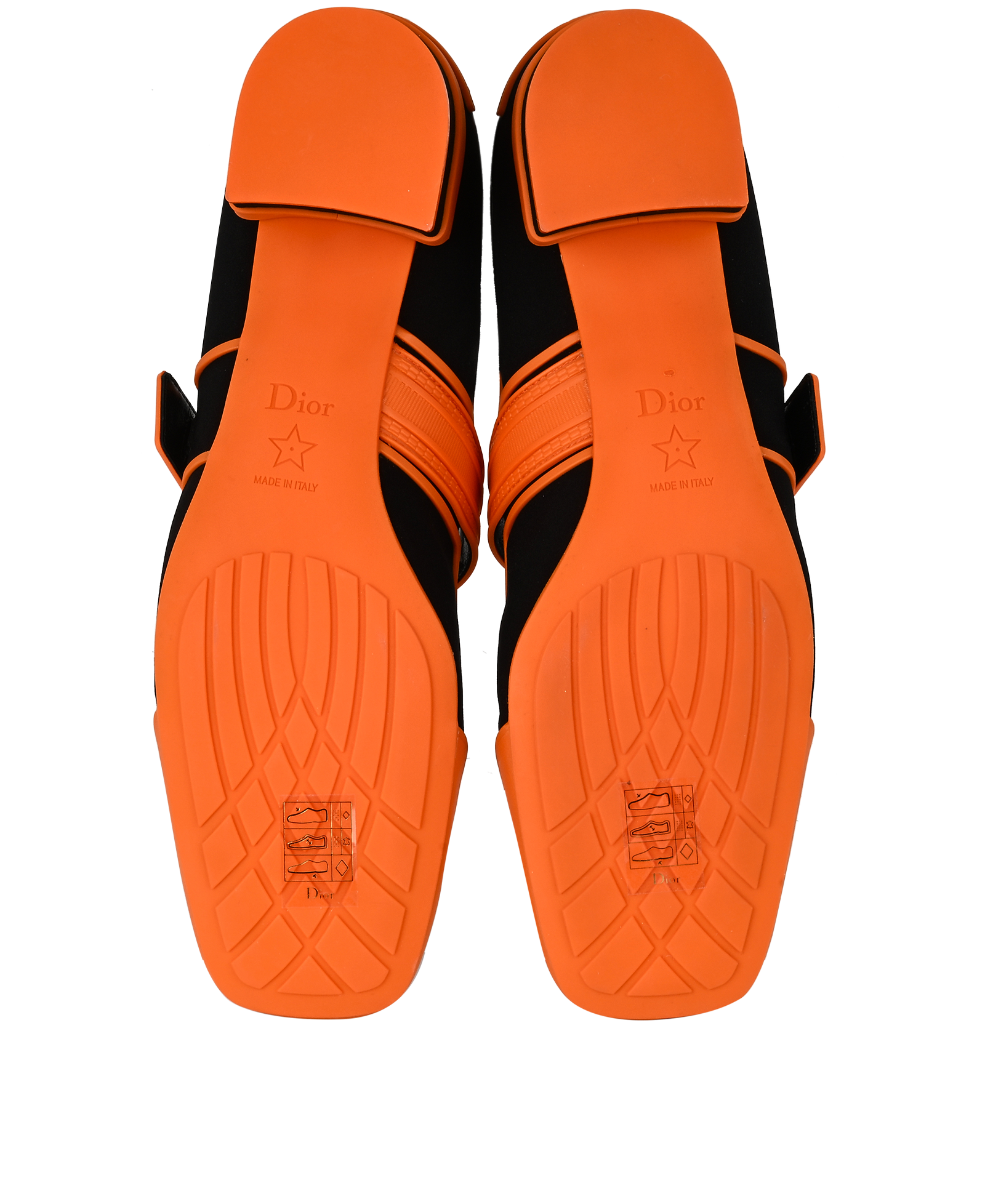 Christian Dior Roller Mary Jane Pumps, &pound;220, Shoes, Black/Orange, Fabric/Rubber, Top view