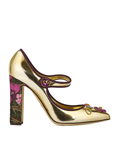 Dolce and Gabbana Queen Of Love Embellished Shoes, front view