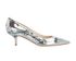 Christian Dior Printed Kitten Heels, &pound;150, Shoes, Silver, Leather, Front view