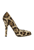 Dolce & Gabbana Satin Leopard Print Heels, front view