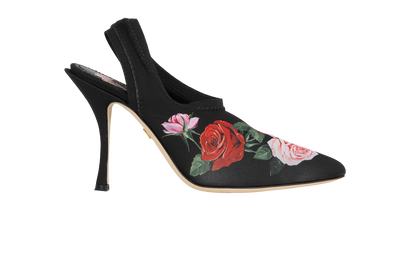 Dolce & Gabbana Roses Slingbacks, front view