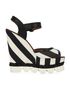 Dolce & Gabbana Monochrome Wedge Sandals, front view