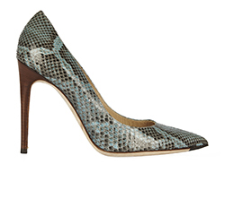 Dolce & Gabbana Snakeskin Heels, leather, blue/grey, 5, 2*,B,DB