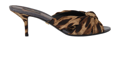 Dolce & Gabbana Leopard Print Sandals, &pound;175, Shoes, Brown, Fabric/Leather, Front view