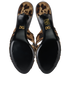 Dolce & Gabbana Leopard Print Sandals, &pound;175, Shoes, Brown, Fabric/Leather, Top view