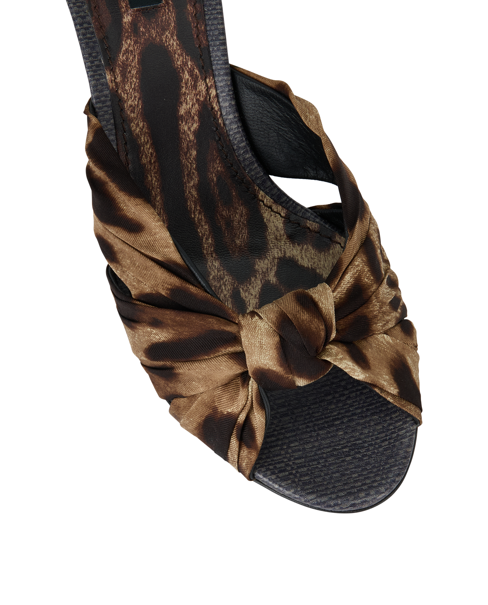 Dolce & Gabbana Leopard Print Sandals, &pound;175, Shoes, Brown, Fabric/Leather, Other view