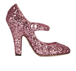 Dolce & Gabbana Mary Jane Heels, Sequin, Pink, 5.5, DB, 3*