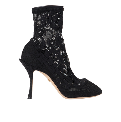Dolce & Gabbana Lace Sock Boots, front view