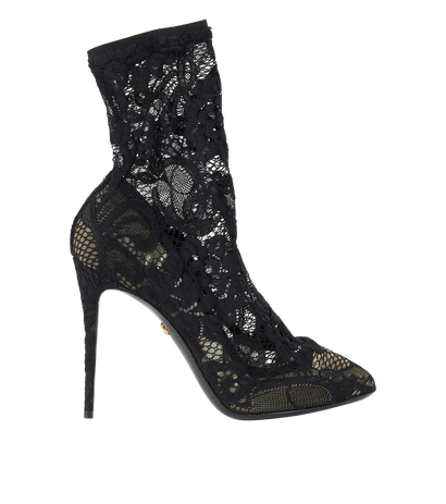 Dolce & Gabbana Lace Sock Boots, front view