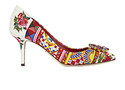 Dolce and Gabbana Crystal Embellished Heels, Fabric, Multi, 7, DB,B,2*