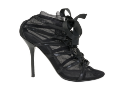 Dolce & Gabbana Lace Up Pumps, Mesh, Black, UK8, DB/B, 2*