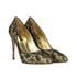 Dolce & Gabbana Metallic Glitter Lace Heels, side view