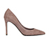 Dolce and Gabbana Blush Suede Heels, front view