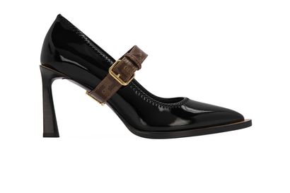Fendi Mary Jane Zucca Buckle Heels, front view