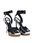Fendi Black Ankle Strap Sandals, side view