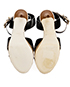 Fendi Black Ankle Strap Sandals, top view
