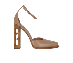 Fendi Ankle Strap Logo Heels, Heels - Designer Exchange