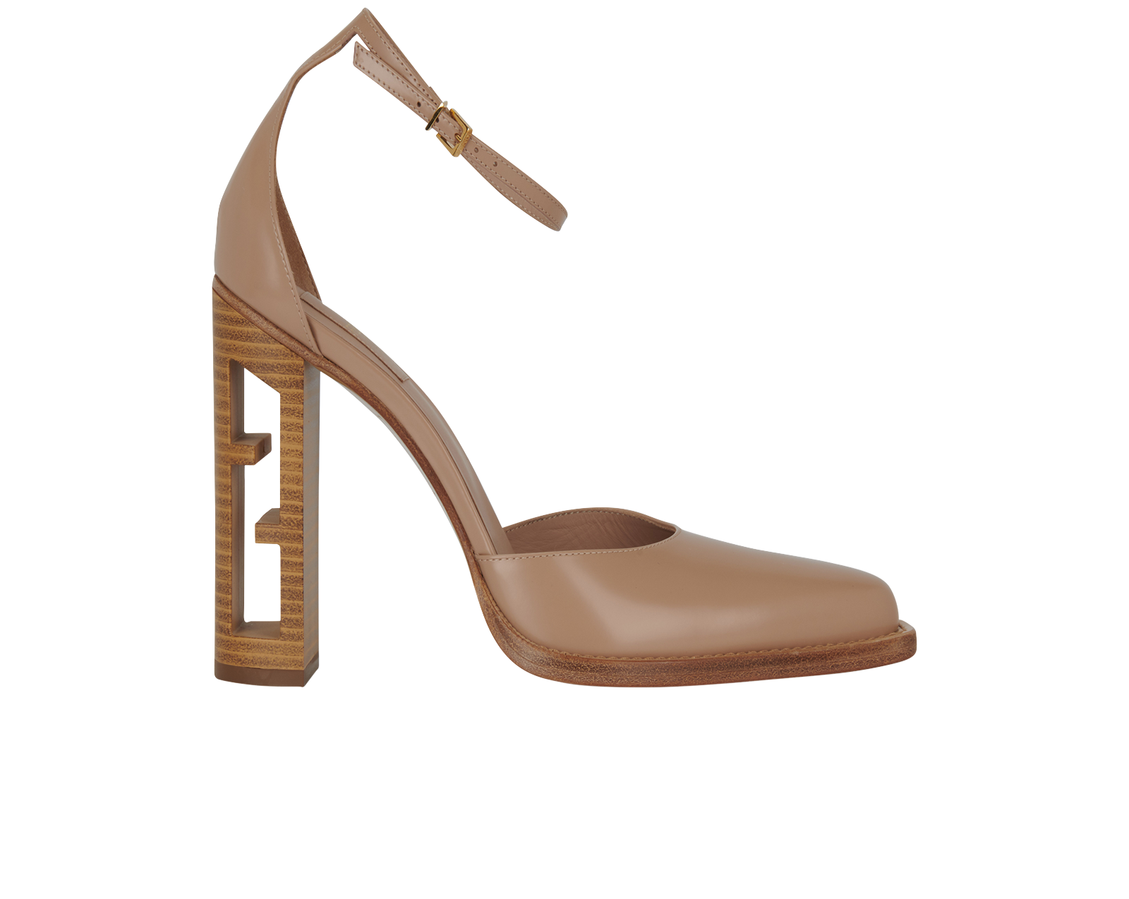 Fendi logo heels best sale