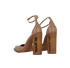 Fendi Ankle Strap Logo Heels, back view