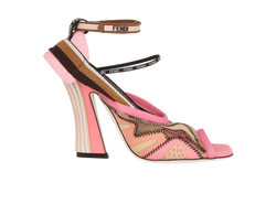Fendi Ffreedom Sandals, Fabric/Mesh/Leather, Pink, UK4, 2*