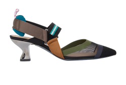 Fendi Colibri Heels, Fabric, Multi, UK3, DB/B, 2*