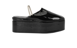 Fendi Platform Slingback Mules, Patent, Black, UK 7, DB, 3*