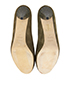 Fendi Brown Suede Leather Logo Heels, top view