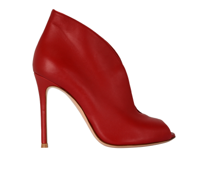 Gianvito Rossi Peep Toe Heels, &pound;110, Shoes, Red, Leather, Front view