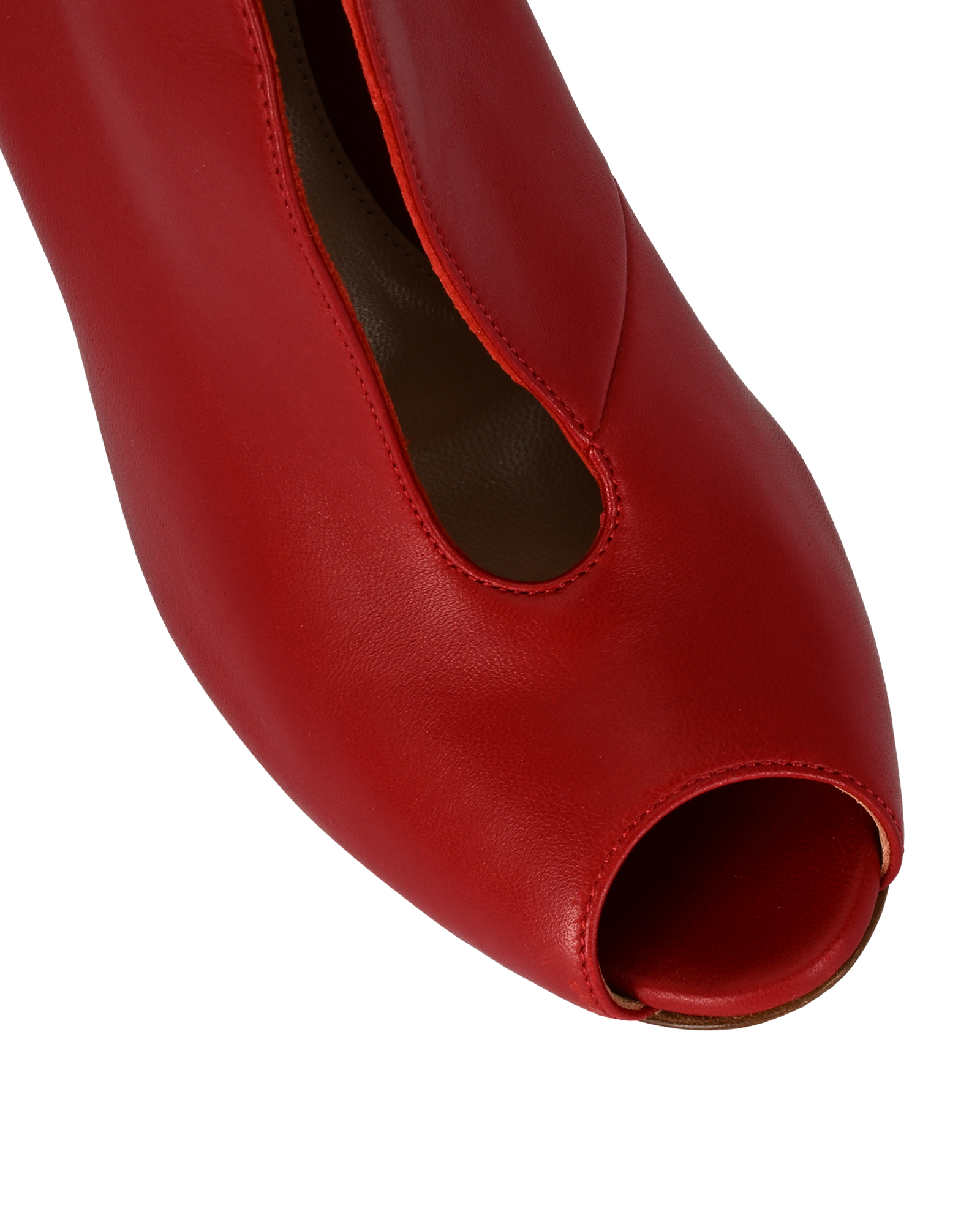 Gianvito Rossi Peep Toe Heels, &pound;110, Shoes, Red, Leather, Other view