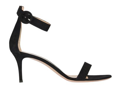 Gianvito Rossi Portofino 70MM Suede Sandals, front view