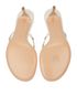 Gianvito Rossi Gold Flat Stud 70MM Thong Sandals, top view