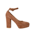 Gianvito Rossi Platform Heels, &pound;175, Shoes, Brown, Suede, Front view